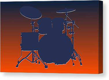 Denver Broncos Drum Set Joe Hamilton Canvas Print