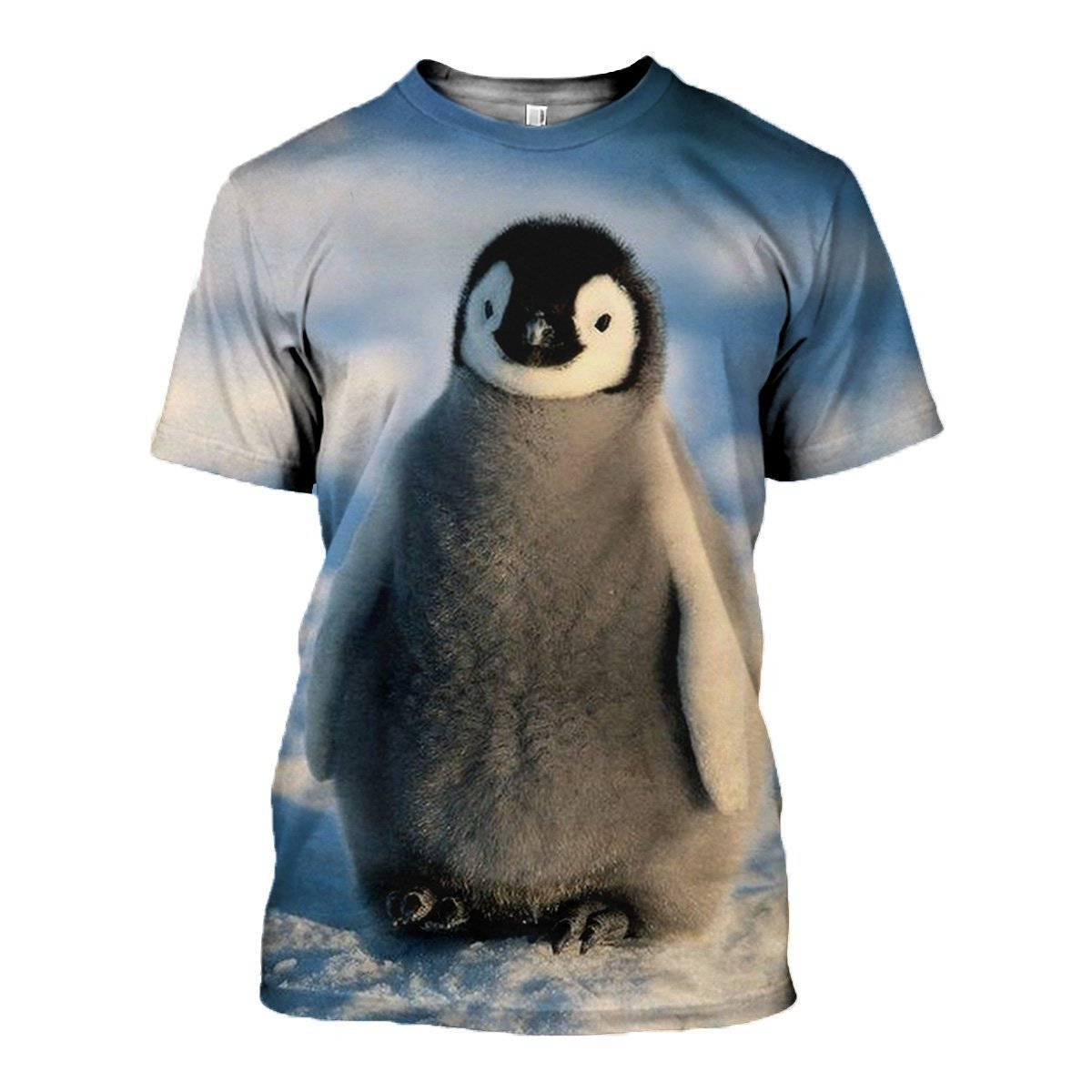 Baby Penguin Blue Color All Over Print Cute Shirt