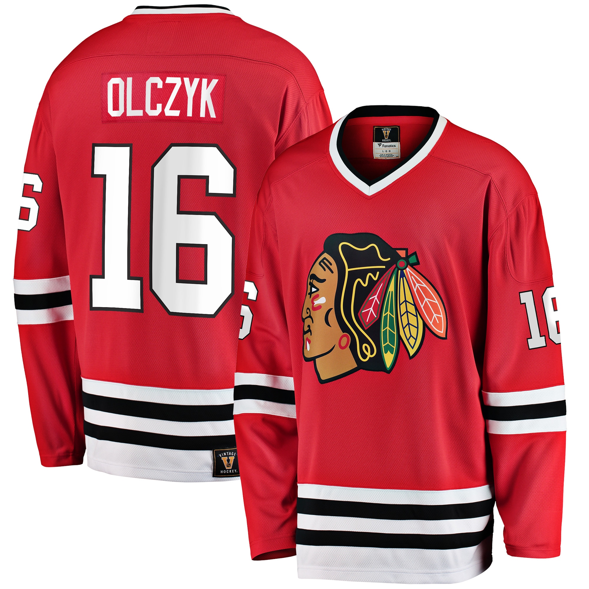 Men's Chicago Blackhawks Eddie Olczyk Red Premier Breakaway Retired Player Jersey