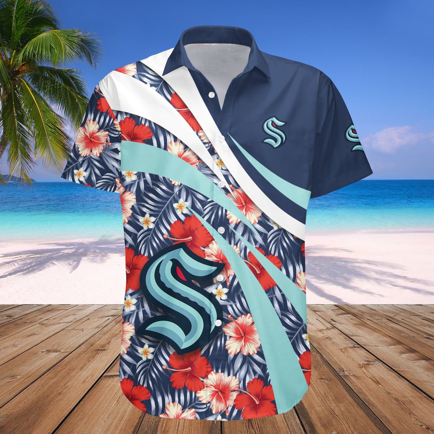 Seattle Krak3n Hawaii Shirt Hibiscus Sport Style – Nhl