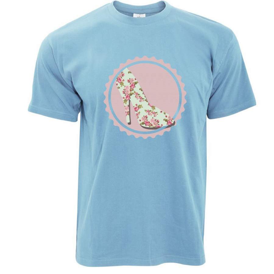 Vintage Logo T Shirt Floral Patterned Shoe Badge