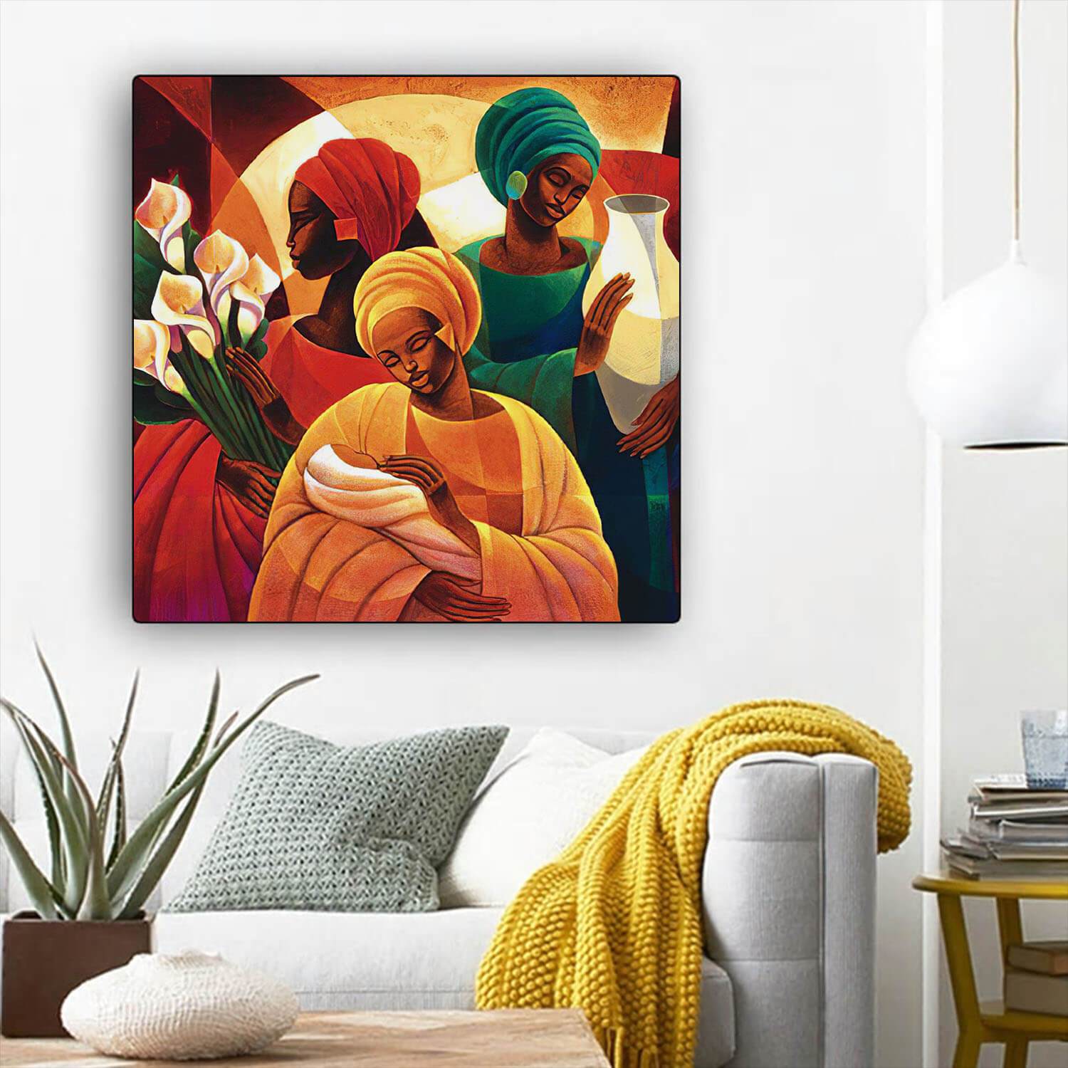 African Canvas Art Pretty African American Girl African American Wall Art And Decor Afrocentric Home Decor Ideas BPS84779