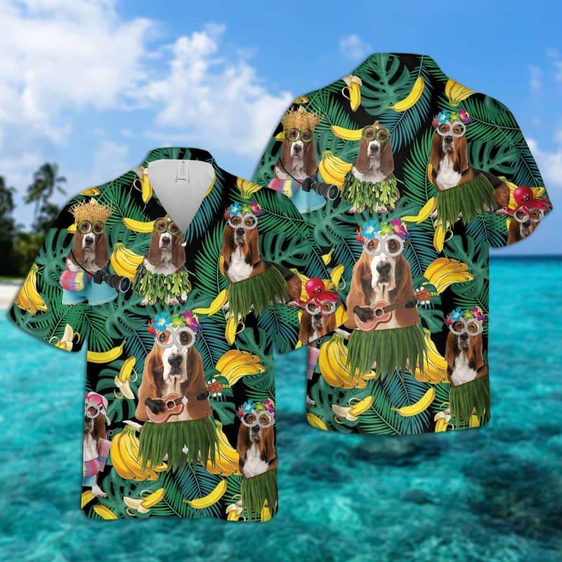 Basset Hound Summer Hawaii Hawaii Aloha Shirt For Dog Lover Ha74851