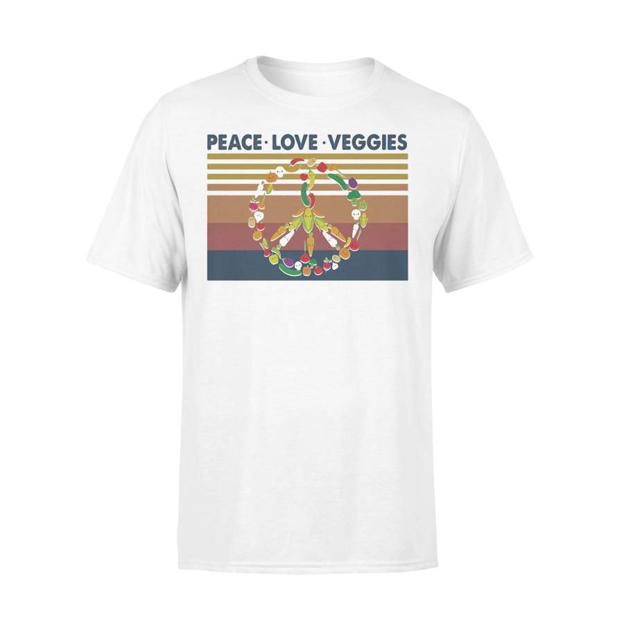 Peace Love Veggies Vintage T-shirt