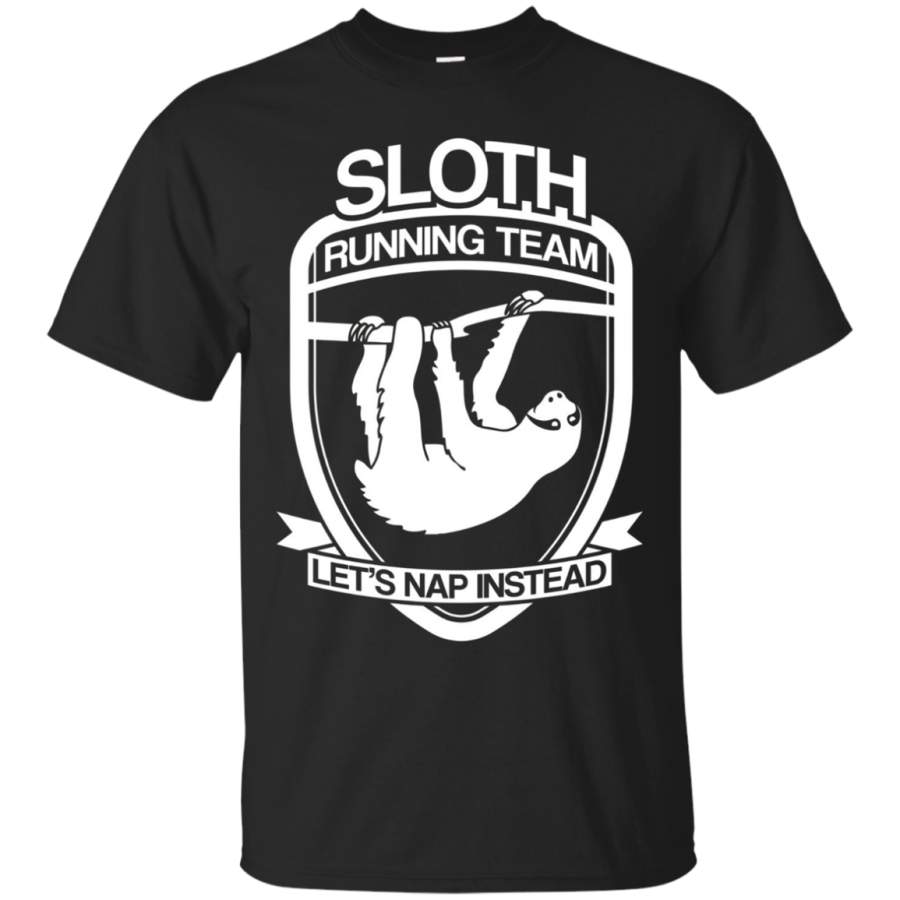 Sloth Running Team Funny Vintage Hipster T-Shirt