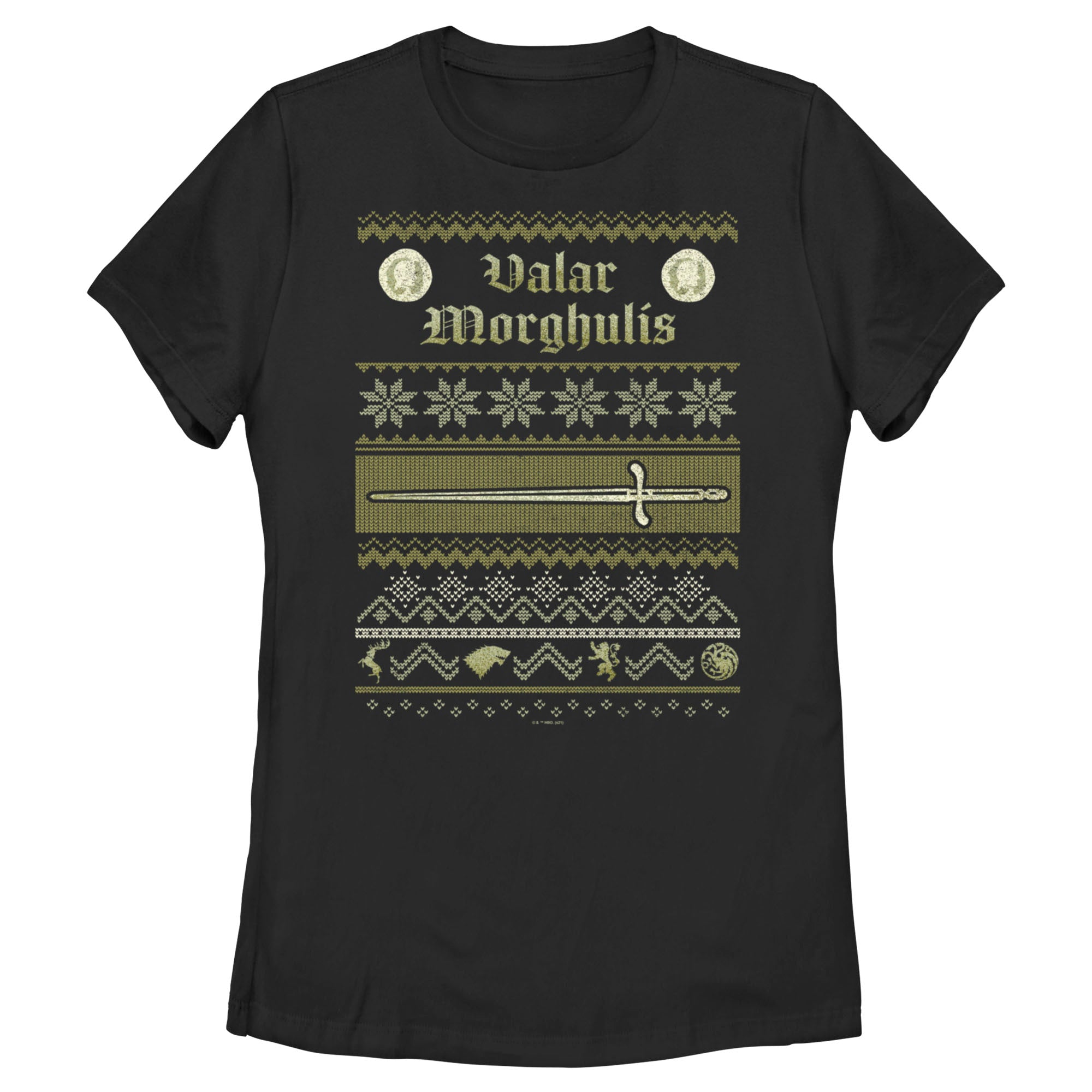 Women’S Game Of Thrones Christmas Valar Morghulis Sweater T-Shirt