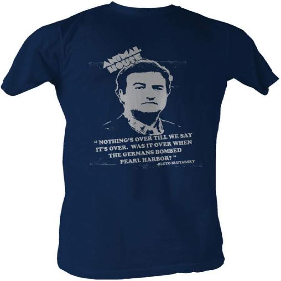 ANIMAL HOUSE-BLUTOISM-NAVY HEATHER ADULT S/S T-SHIRT