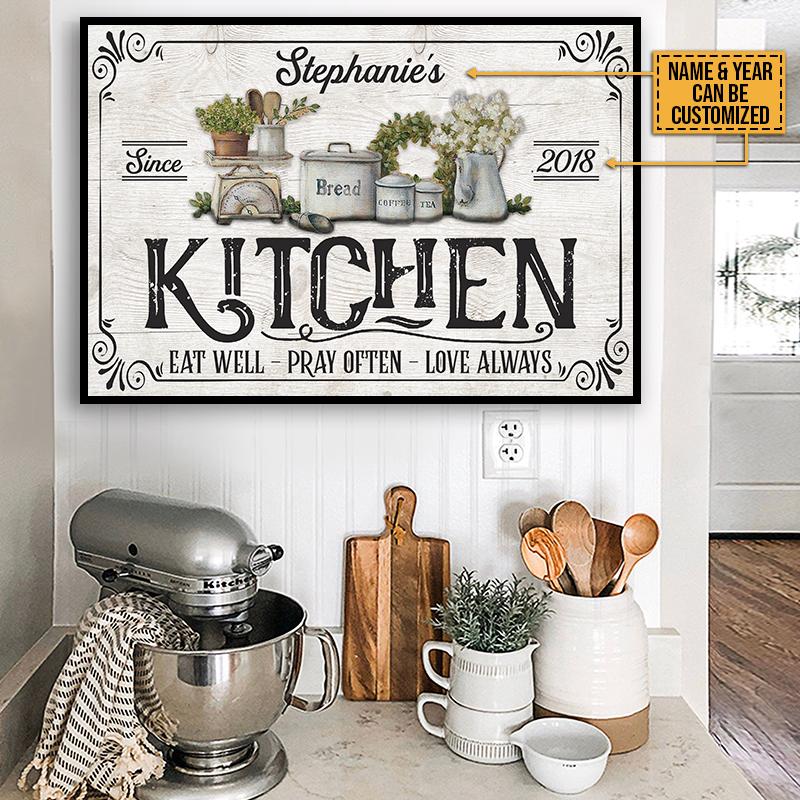 Personalized Farmhouse Kitchen Love Always Customized Poster Poster