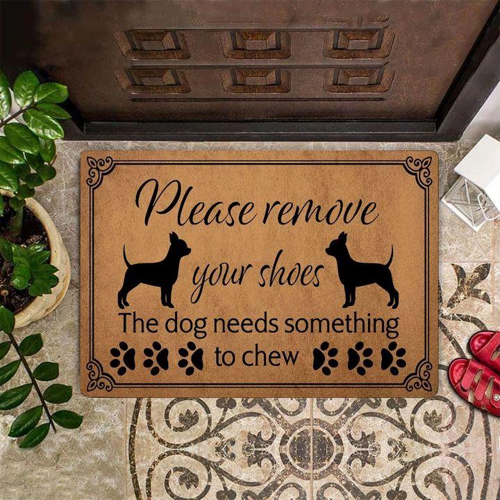 Chihuahua Please Remove Your Shoes Funny Indoor And Outdoor Doormat Warm House Gift Welcome Mat Birthday Gift For Dog Lovers