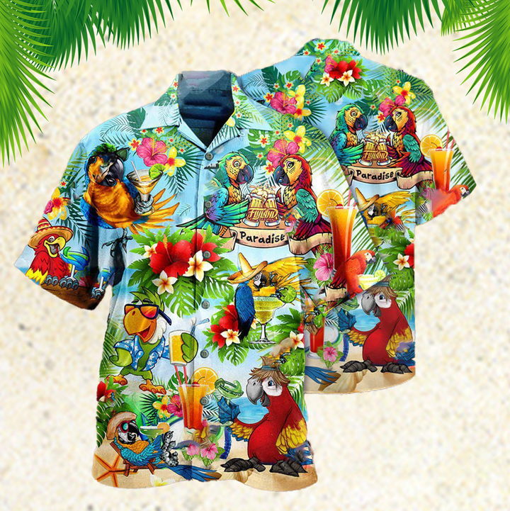 Parrots Its Five Oclock Somewhere Cocktails Hawaii Shirt Ha44679