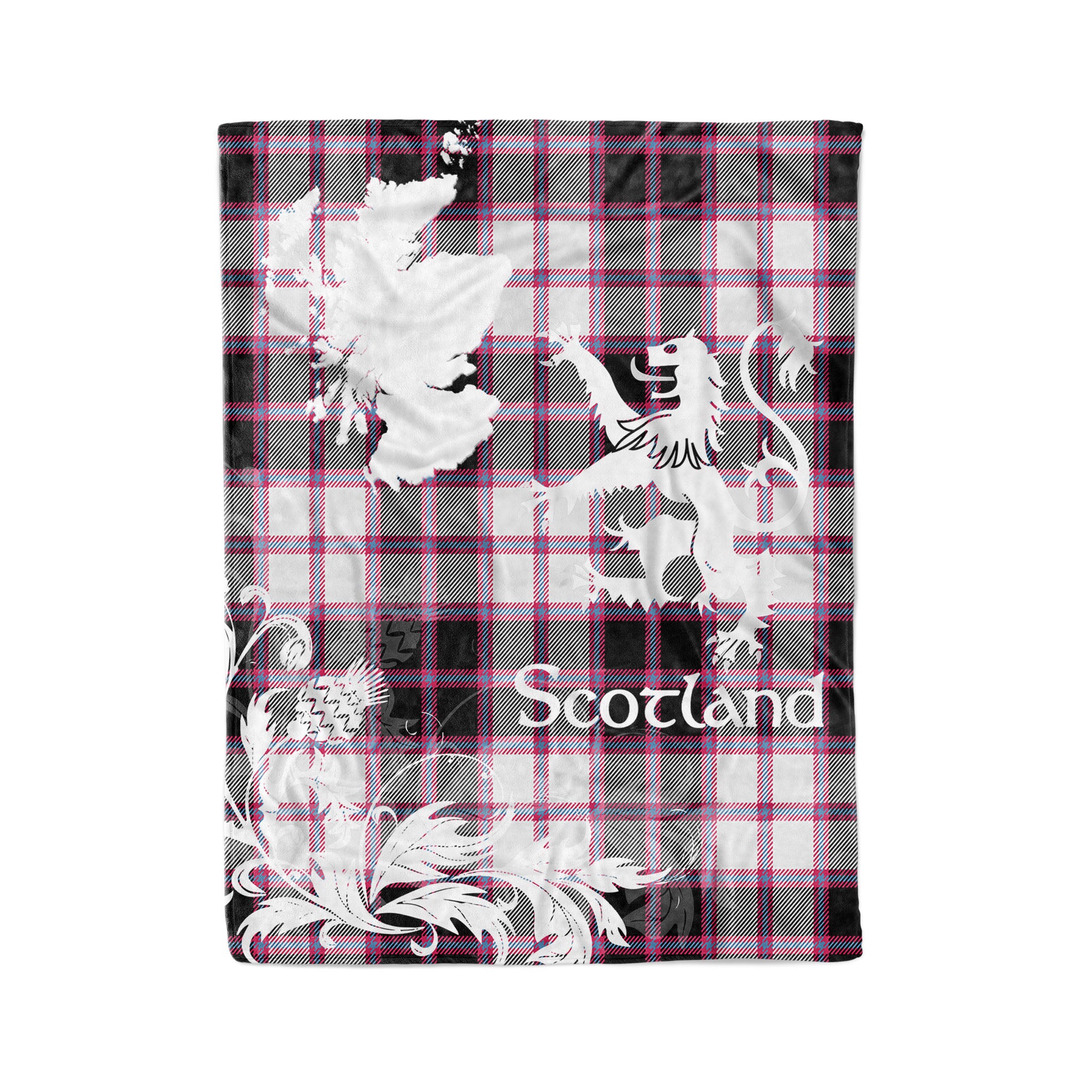 Tartan Plaid Fleece Blanket Tartan Blanket Thistle And Lion Scottish Clan Macpherson Hunting Modern Plaid Blanket