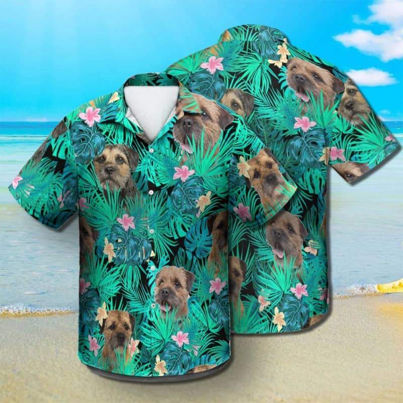 Border Terrier Summer Leaves Hawaii Shirt Ha39925