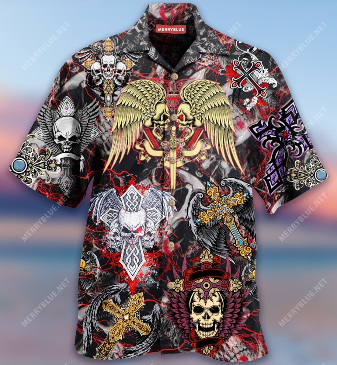 Magical Skull Cross Unisex Hawaii Shirt Ha70126