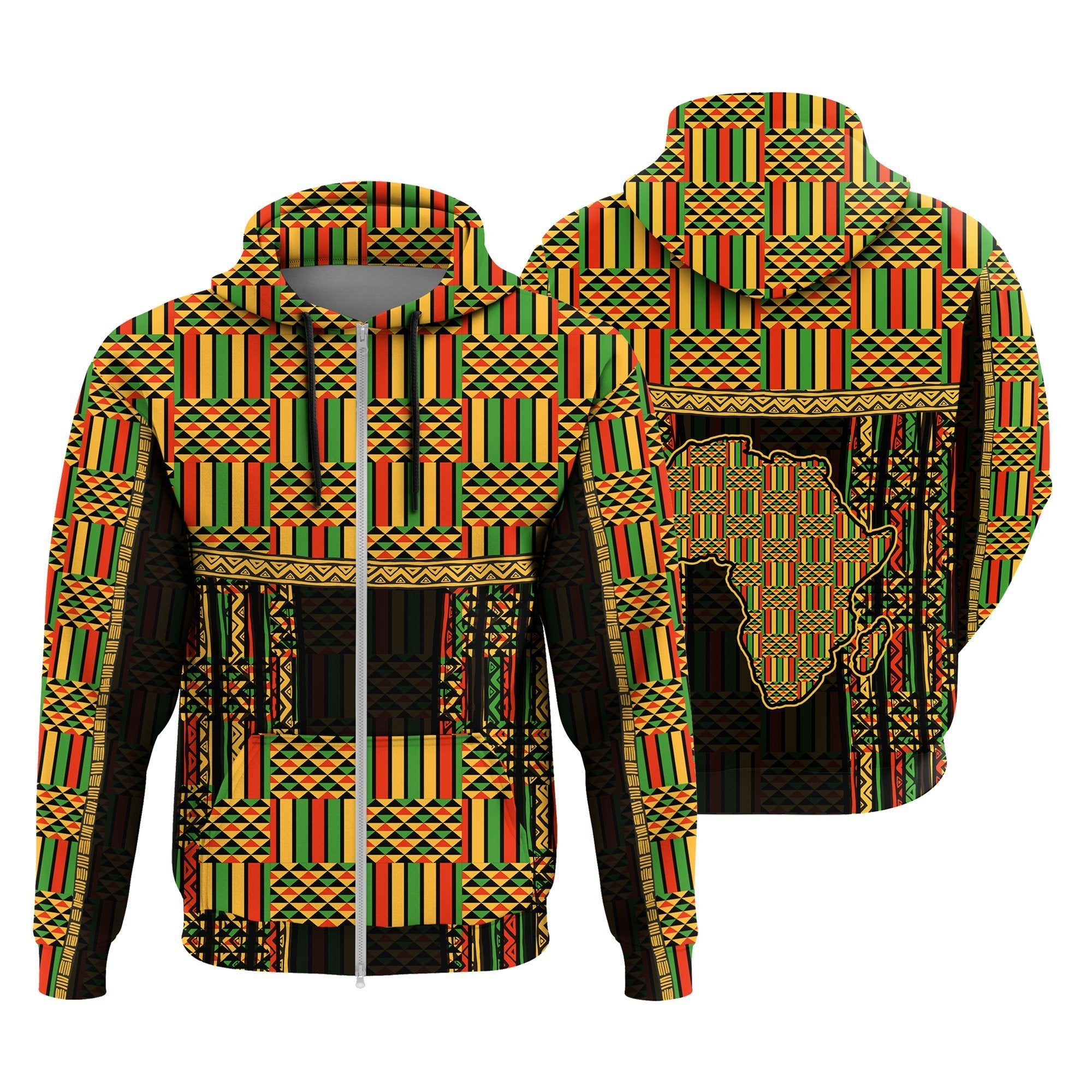 Greek Life Hoodie – Ambesonne Kente Zip Hoodie