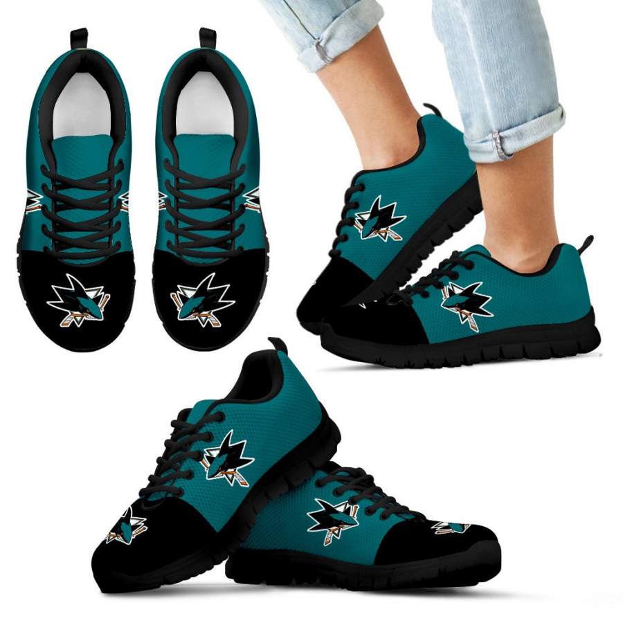 Two Colors Aparted San Jose Sharks Sneakers