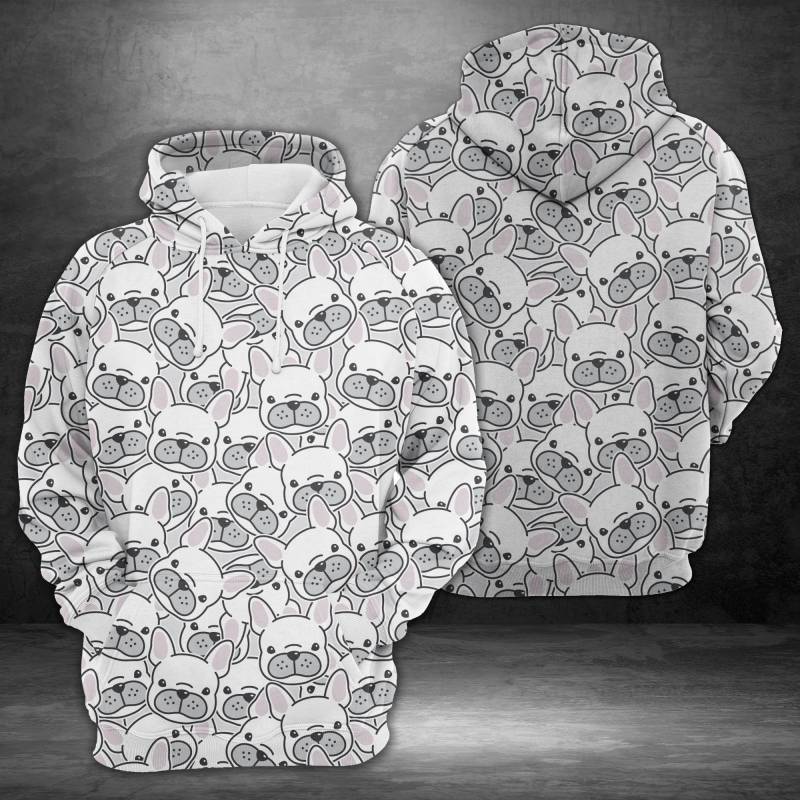 Dog french bulldog puppy face H4507 – All Over Print Unisex Hoodie