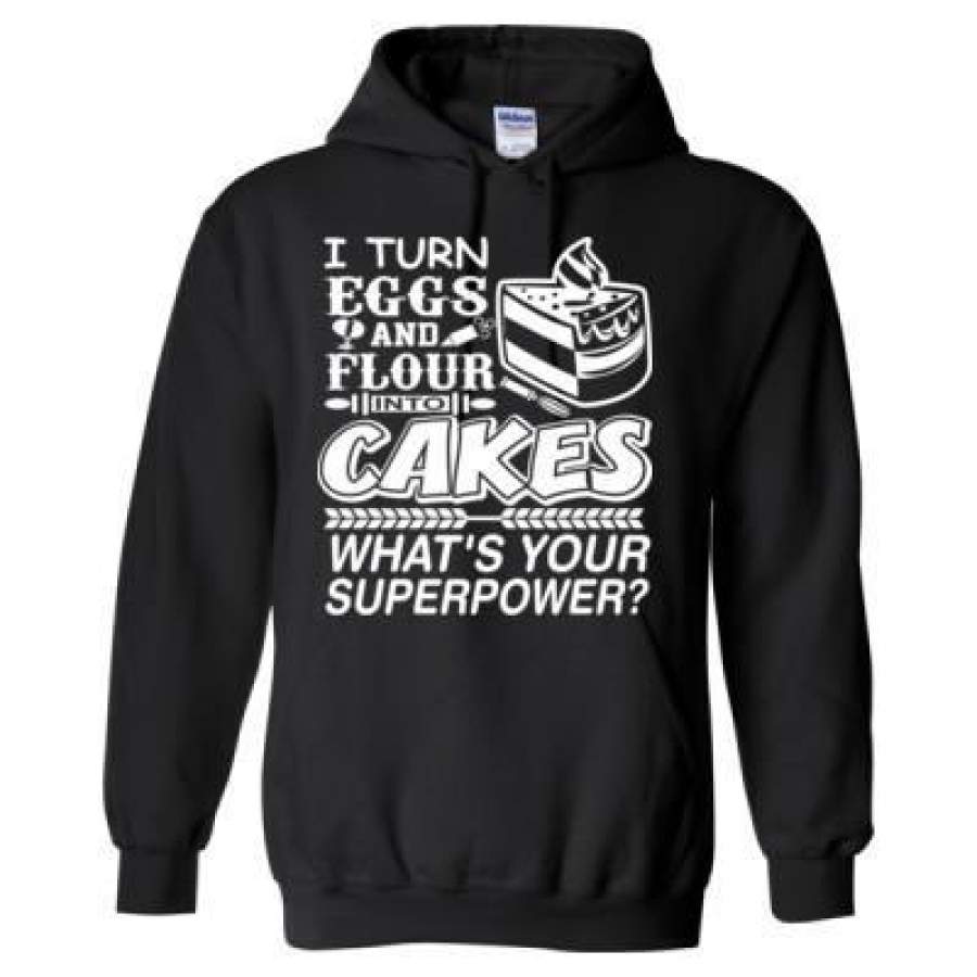 AGR I Turn Eggs And Flour Into Cake Whats Your Superpower – Heavy Blend™ Hooded Sweatshirt