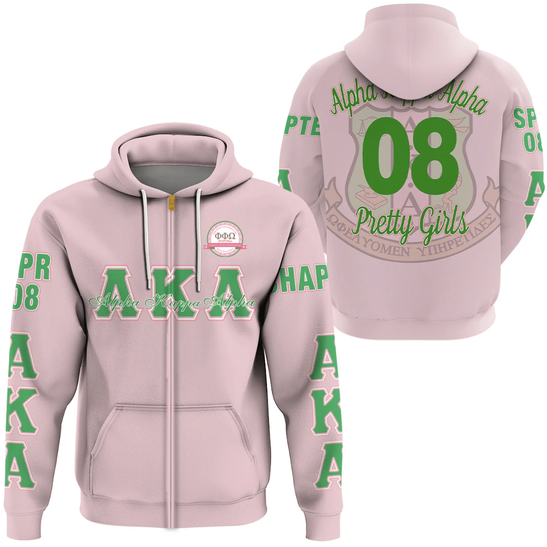 Africa Zone Hoodie – Alpha Kappa Alpha – Phi Phi Omega Chapter Zip Hoodie A7