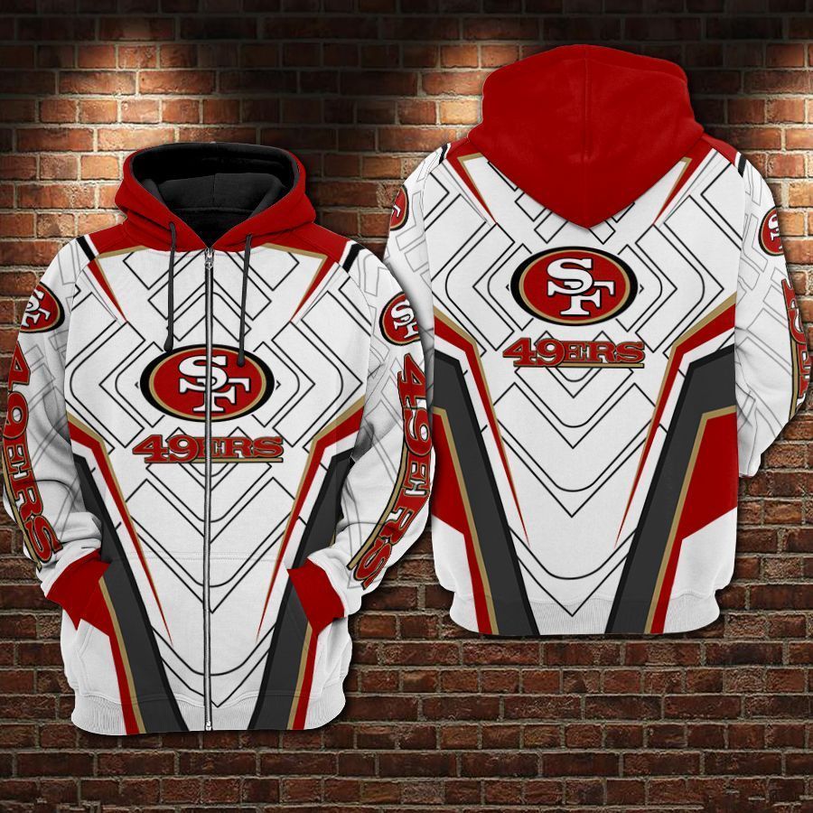 San Francisco 49Ers White Fashion Hoodie