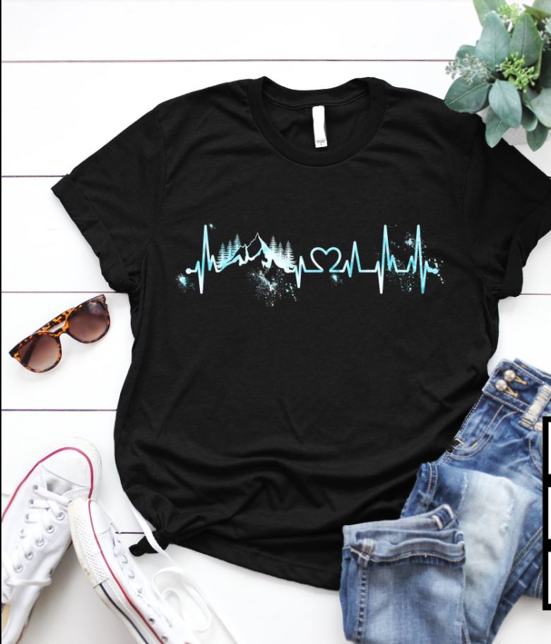 Hiking Heartbeat Gift Standard/Premium T-Shirt