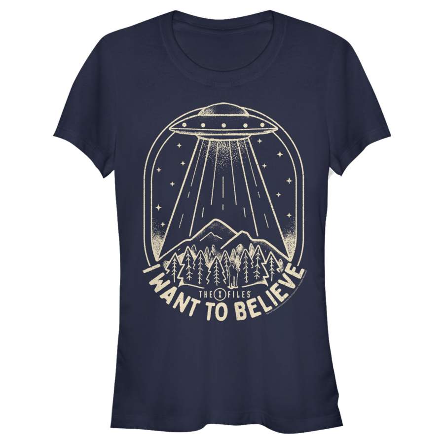 The X-Files Junior’s Want to Believe UFO  T Shirt