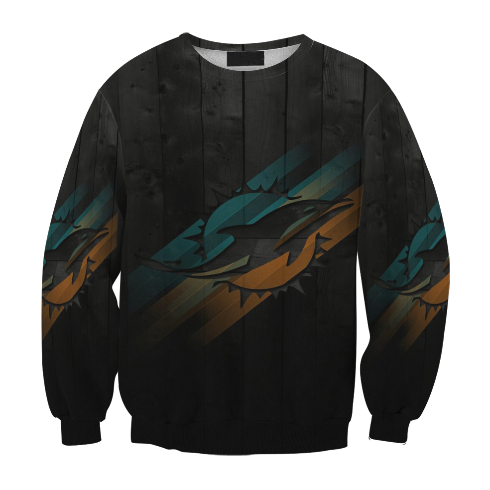 Miami Dolphins Logo Art 7 Gift For Fan 3D Full Printing Sweatshirt