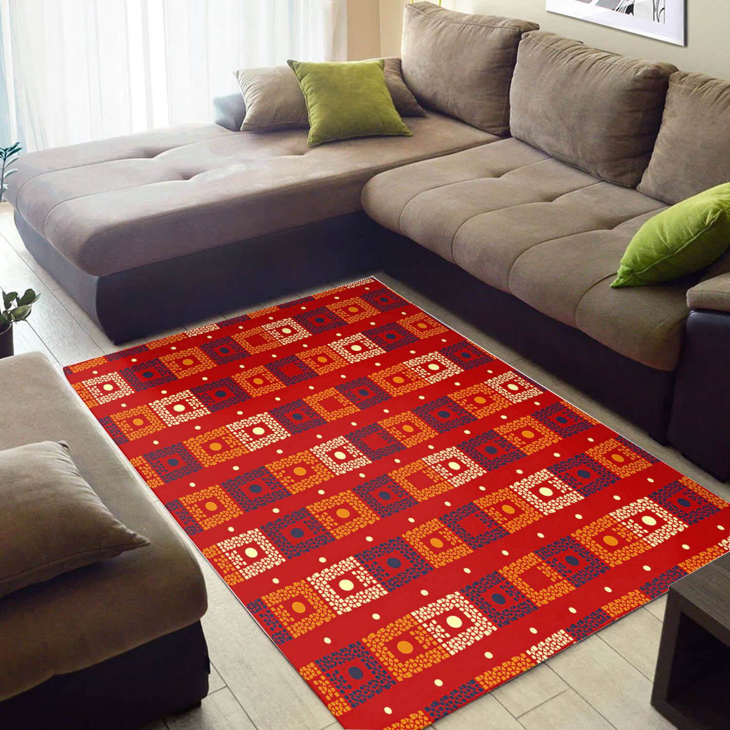 Modern African Style Rugs Vintage Black History Month Afrocentric Art African Themed Carpet African Themed Home Decor WBG3633