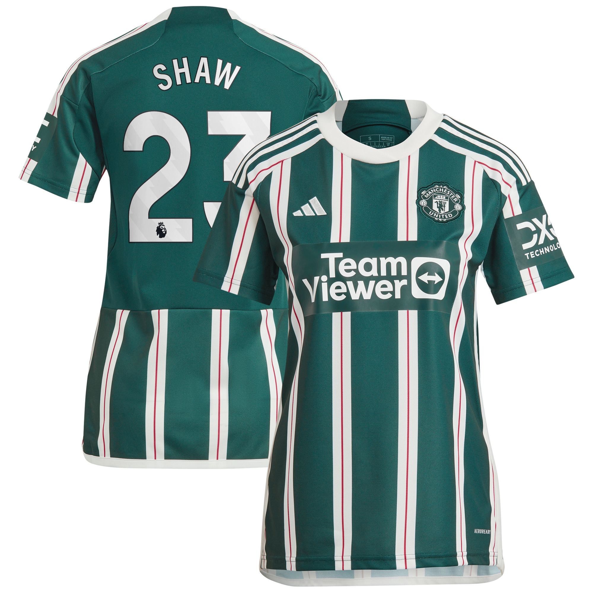 Luke Shaw Manchester United Women's 2023/24 Away Replica Player Jersey – Green