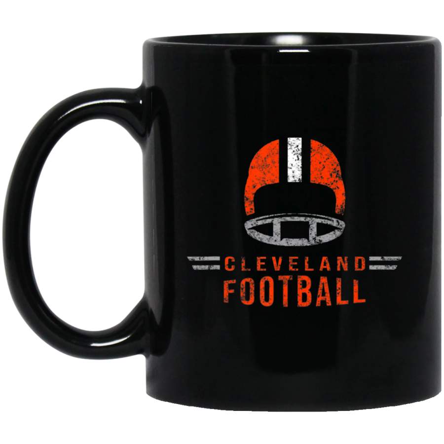 Cleveland Ohio Football Vintage Dawg Helmet Retro Coffee Mug