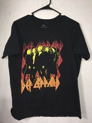 Def Leppard S Shirt Onfire Black Graphic Shirt