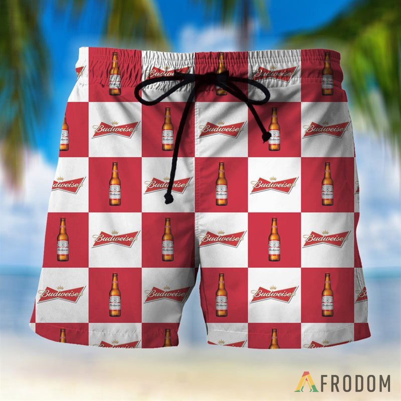 Checkerboard Budweiser Hawaii Shorts Ha107515