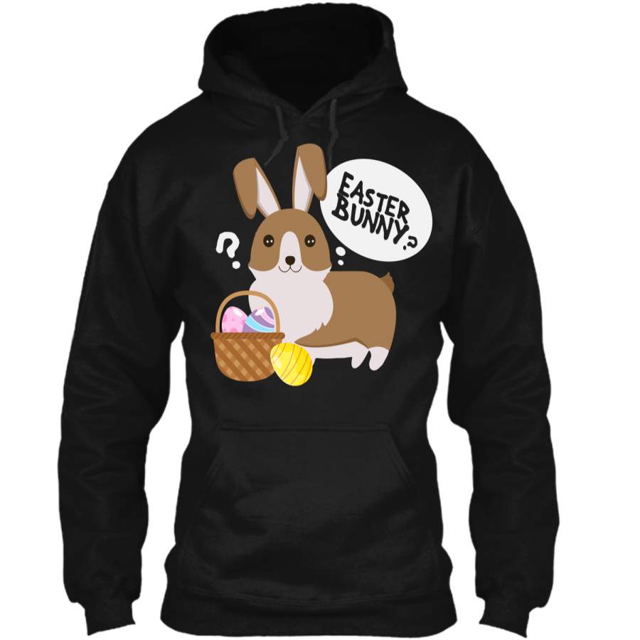 Corgi Easter Funny Shirt for Boys Girls Love Dog Puppy Pullover Hoodie 8 oz