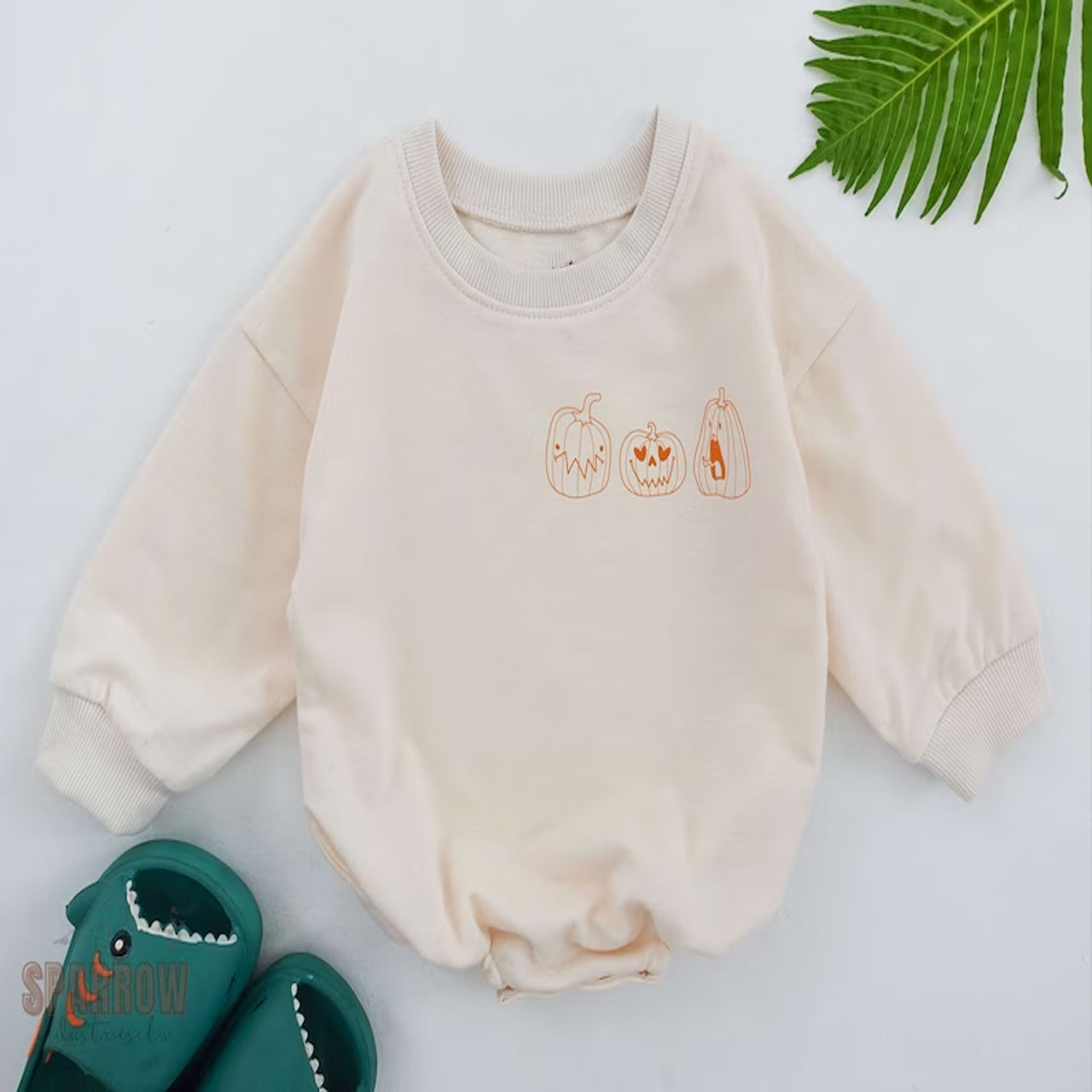 Spooky Pumpkin Baby Crewneck Sweatshirt All Over Print Sweatshirt For Women Sweatshirt For Men Sws1242