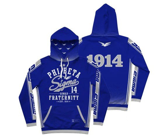 Fraternity Hoodie – Phi Beta Sigma Fraternity Varsity Stripes Sigma Hoodie