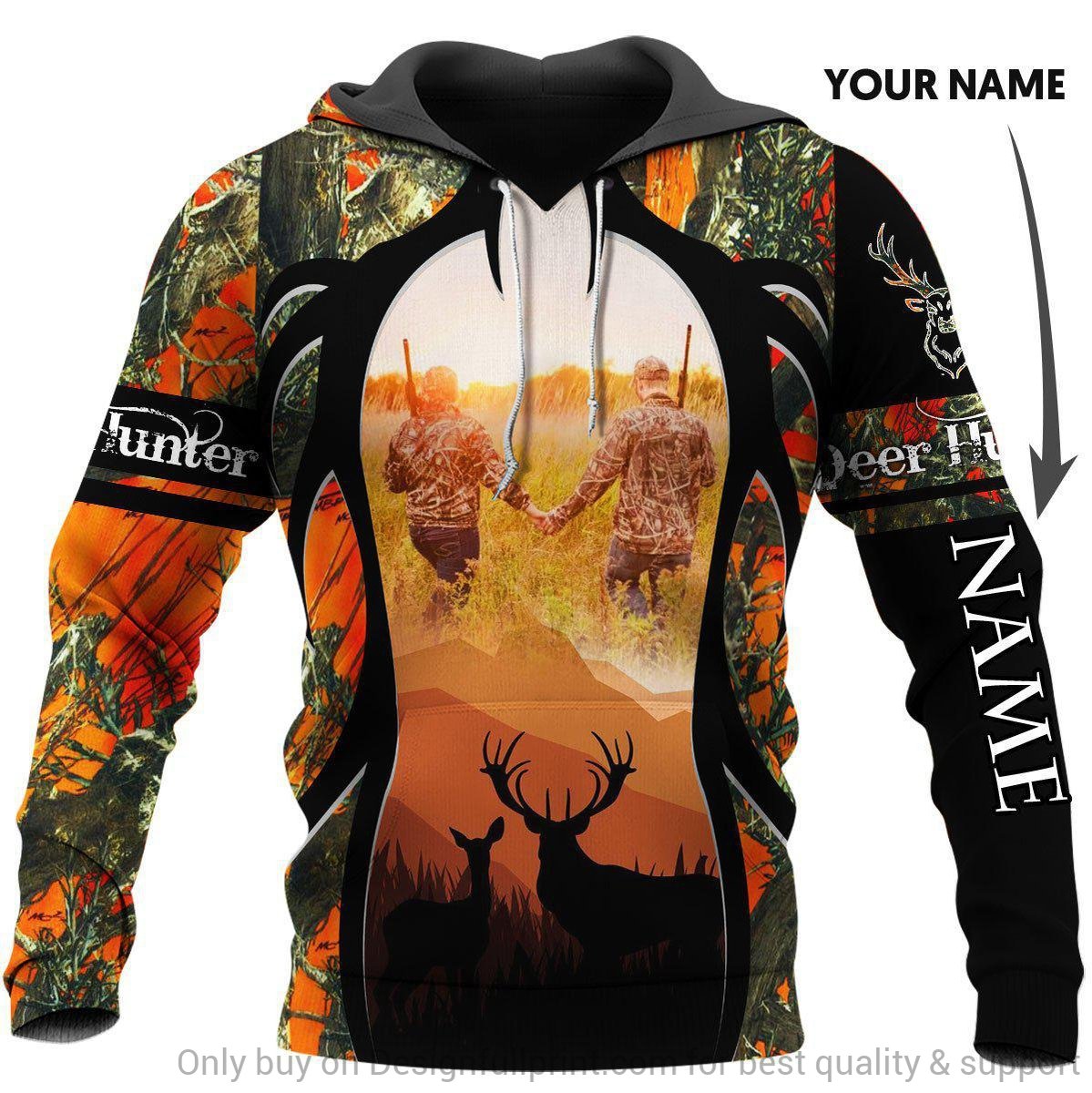 Multicolor Deer Hunting Couple Personalized Unisex Hoodie Lh Gift For Her Valentine Gift For Him Cute Boyfriend Valentine Gift Ideas