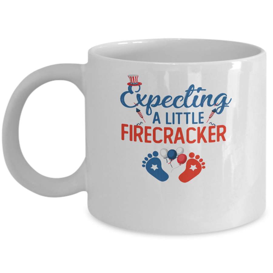 4Th Of July Pregnancy Announcement Baby Firecracker Mug