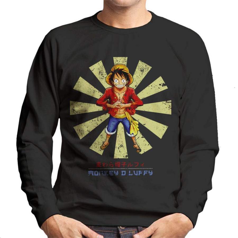 Monkey D Luffy Retro Japanese One Piece Men’s Sweatshirt