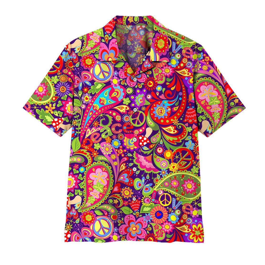 Alohazing Hippie Pattern Hawaiian Shirt Ha87440