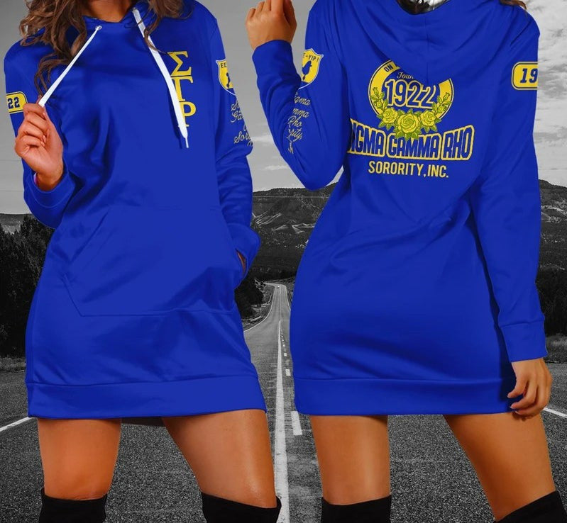 Sorority Dress – On Fire To Serve Sigma Gamma Rho Hoodie Dress