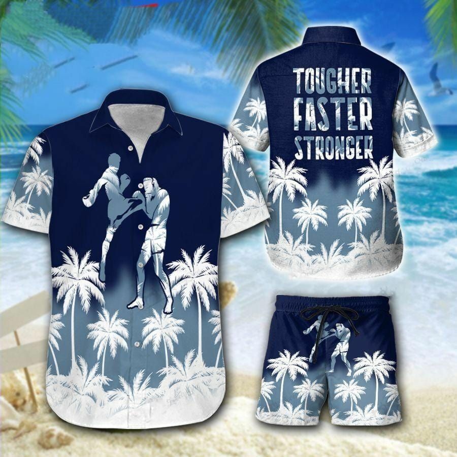 Hawaii Aloha Shirts Beach Shorts Kick Boxing Stronger Ha20702