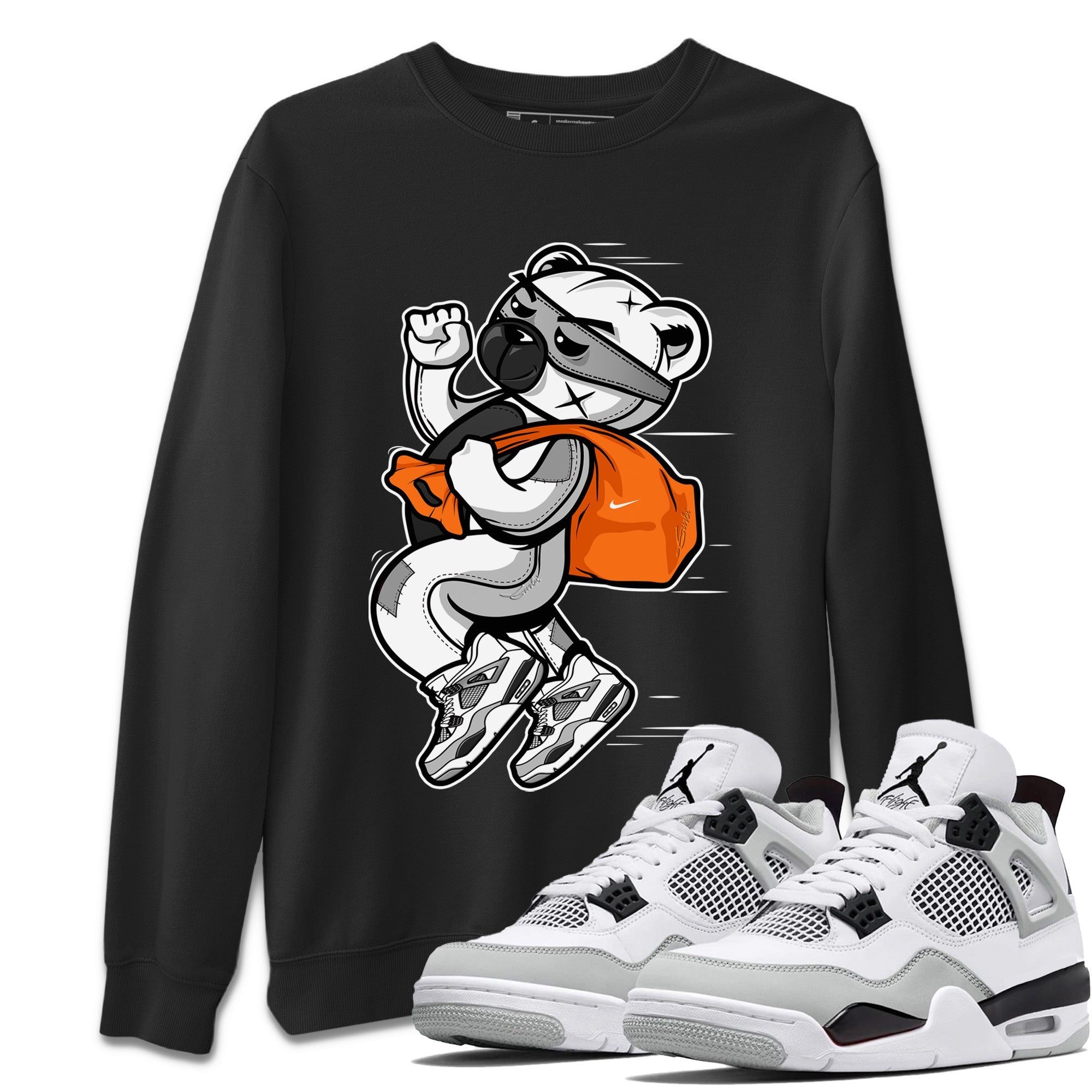 Thief Bear Sweatshirt – Air Jordan 4 Military Black