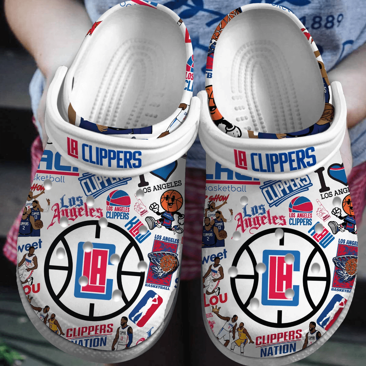 Los Angeles Clippers Basketball team NBA Sport Crocss Clogs Crocband Shoes Comfortable For Men Women and Kids