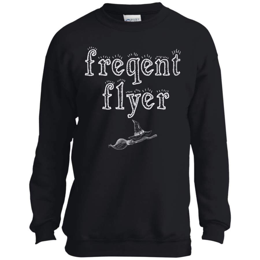 Dudebabe Halloween, Frequent Flyer Youth LS shirt/Sweatshirt/Hoodie