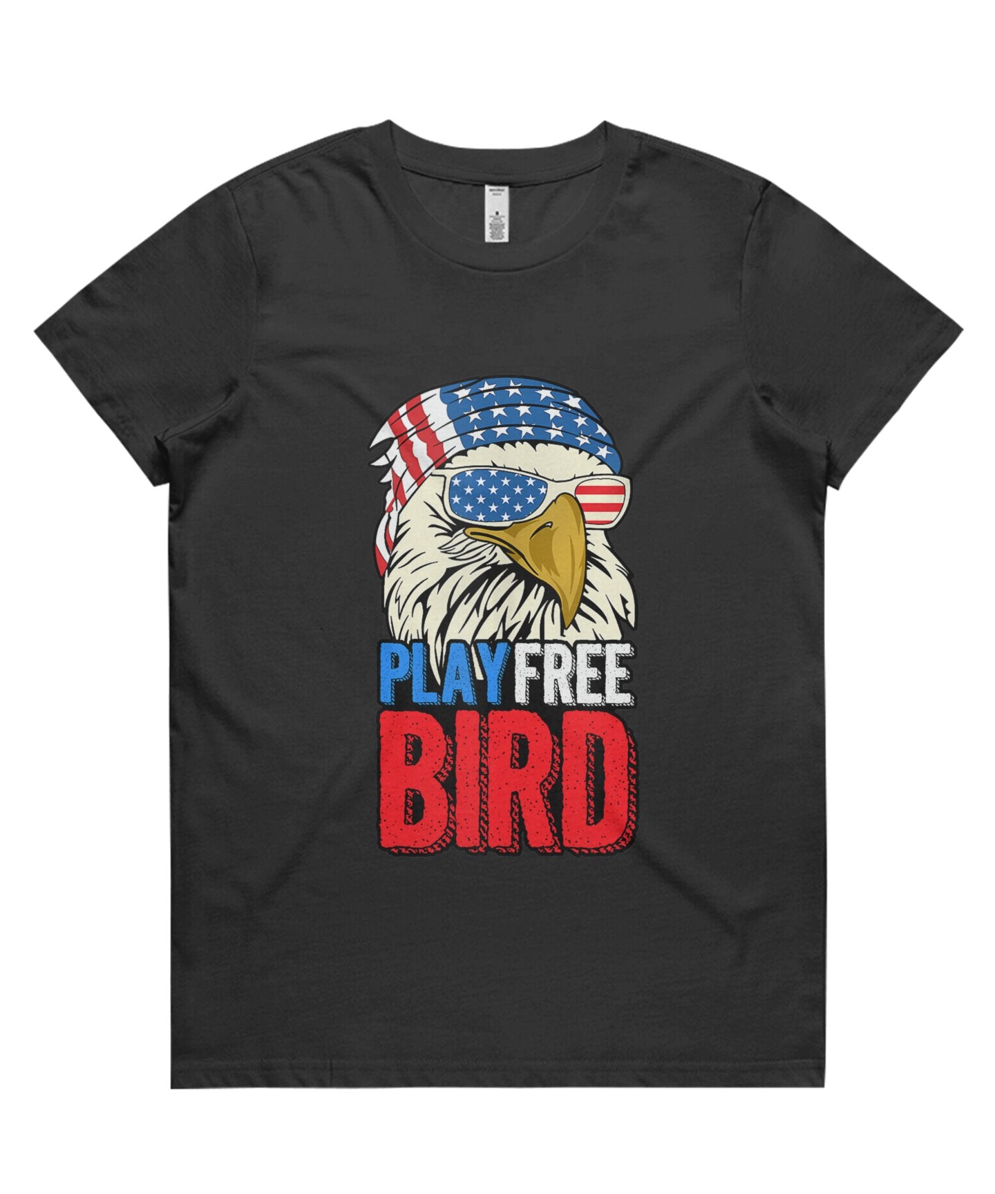 4Th Of July American Flag Bald Eagle Mullet Play Free Bird Tank Top Premium Womens T Shirts