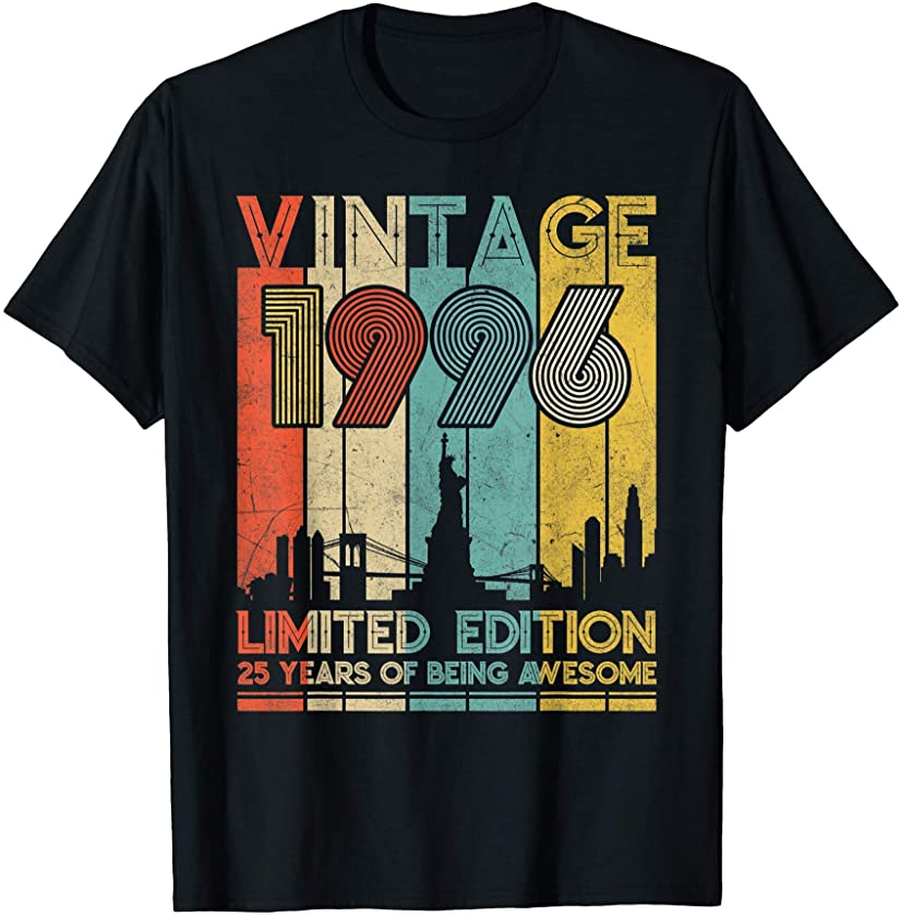 Vintage Made in 1996 Shirt – 25th Birthday 25 years old Gift T-Shirt