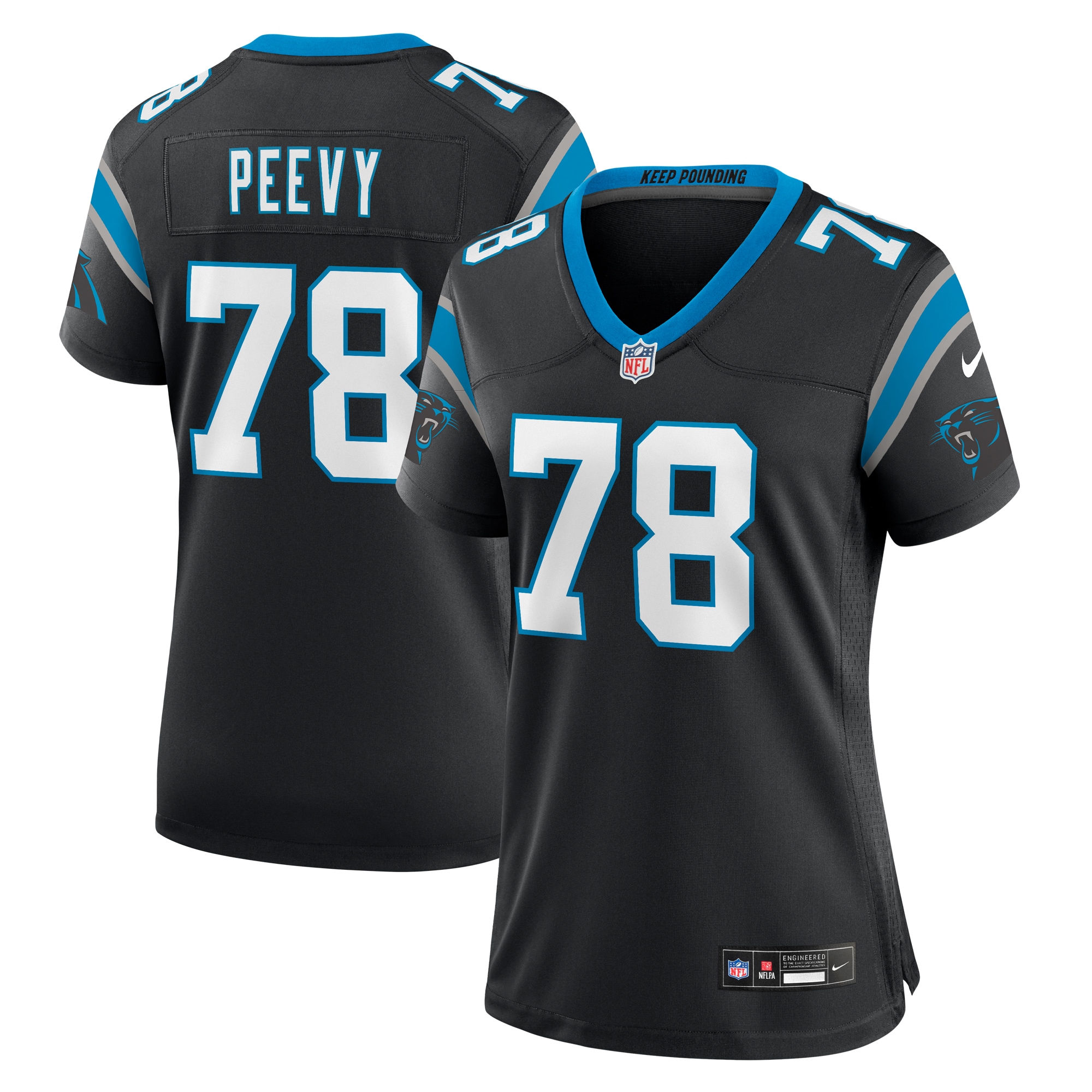 Jayden Peevy Carolina Panthers Women's Game Jersey – Black