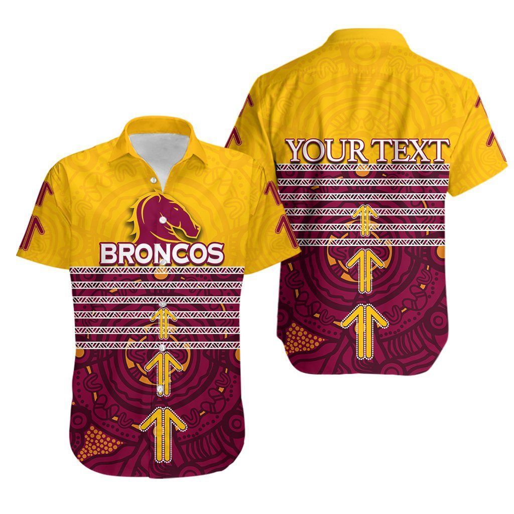 (Custom Personalised)Brisbane Broncos Hawaiian Shirt Aboriginal Special Th4