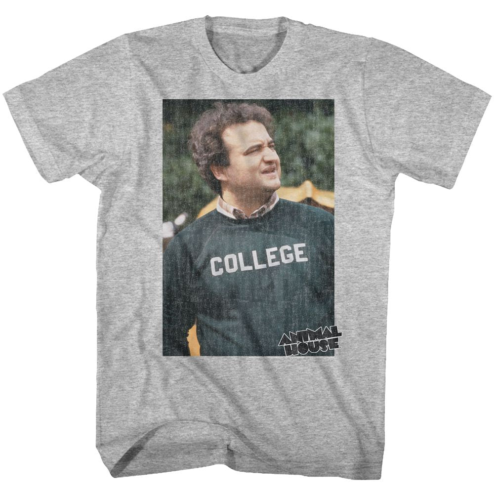 Animal House-Huh-Gray Heather Adult S/S Tshirt