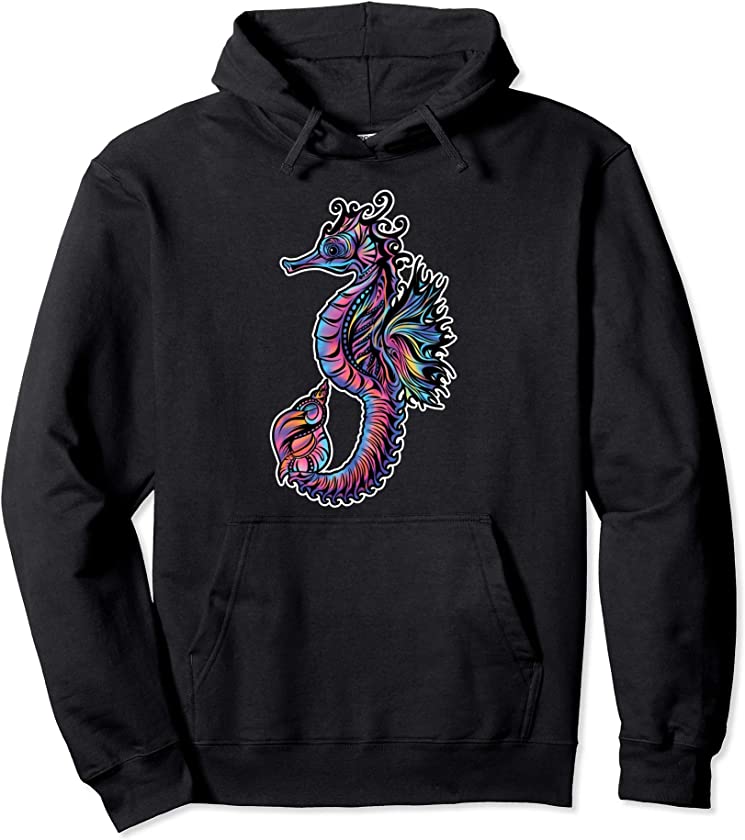 Seahorse Beach Ocean Animal Gift Pullover Hoodie