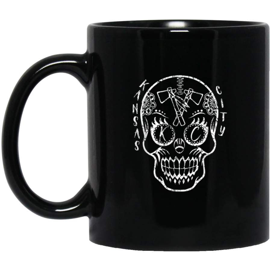 Kansas City Sugar Skull for Chiefs Fans Football Mug